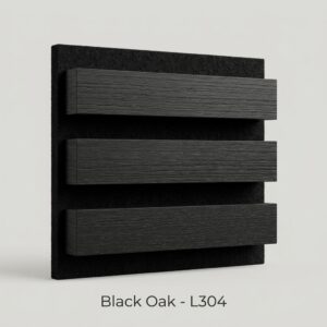 Paneles acústicos MDF 3D Black Oak L304